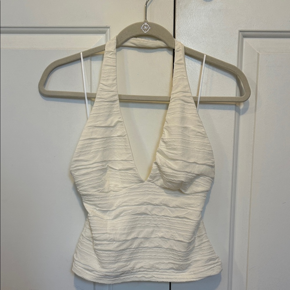 NWOT H&M White Halter Top